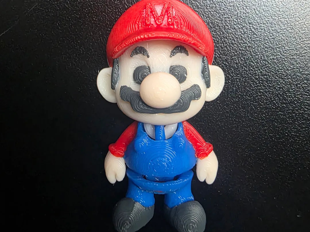 Figurine miniature articulée mario micro hero 4 couleurs - Figurine Print
