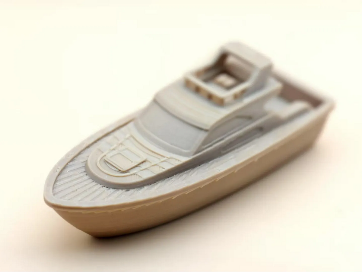 Luxueux yacht, flottant, supports faciles à retirer, 18g, impression en 50 minutes - Maquette Print