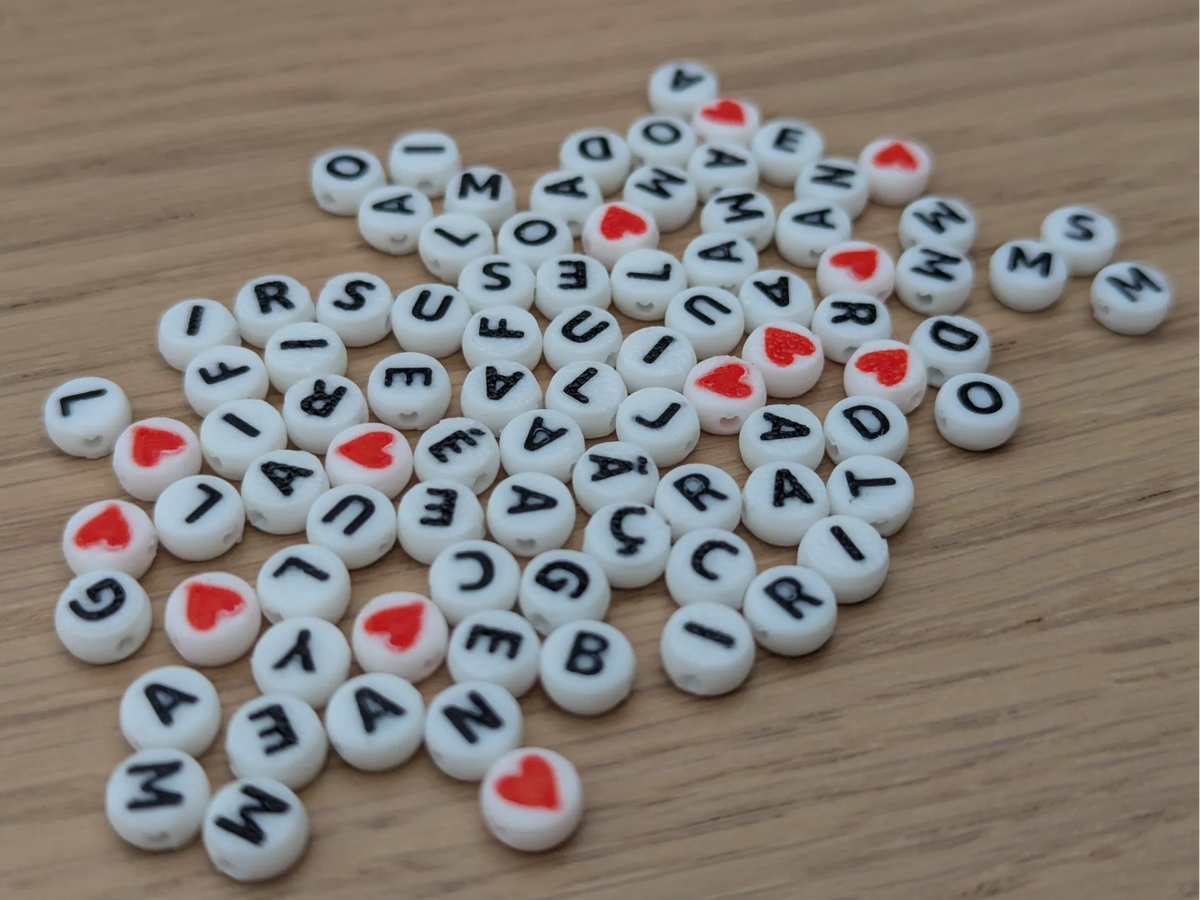 Perles personnalisées pour bracelets d'amitié - Bijoux Print