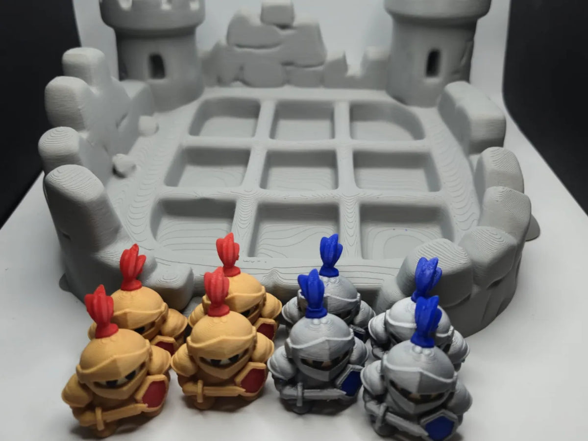 Château Clash : Chevaliers d'or contre chevaliers d'argent Morpion - Jeux Print