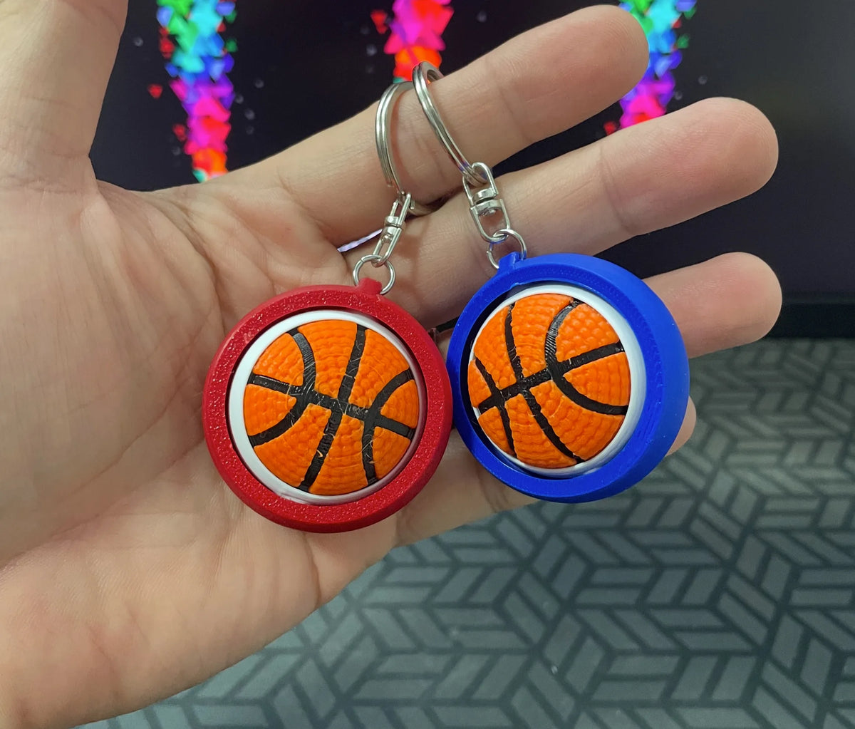 Tourne-bille Fidget Spinner Basket-ball - Jeux Print