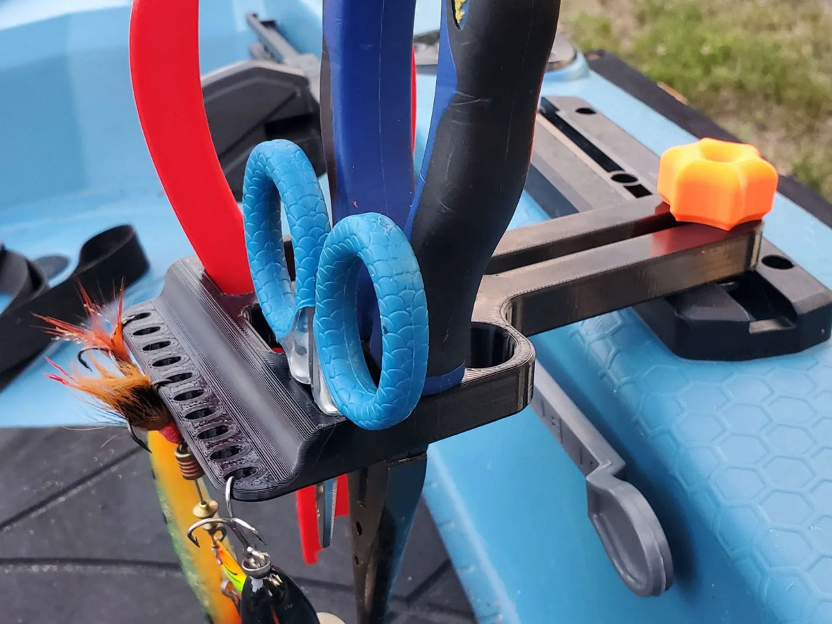 Boîtier à outils de pêche en kayak pour rails en T - Outdoor Print