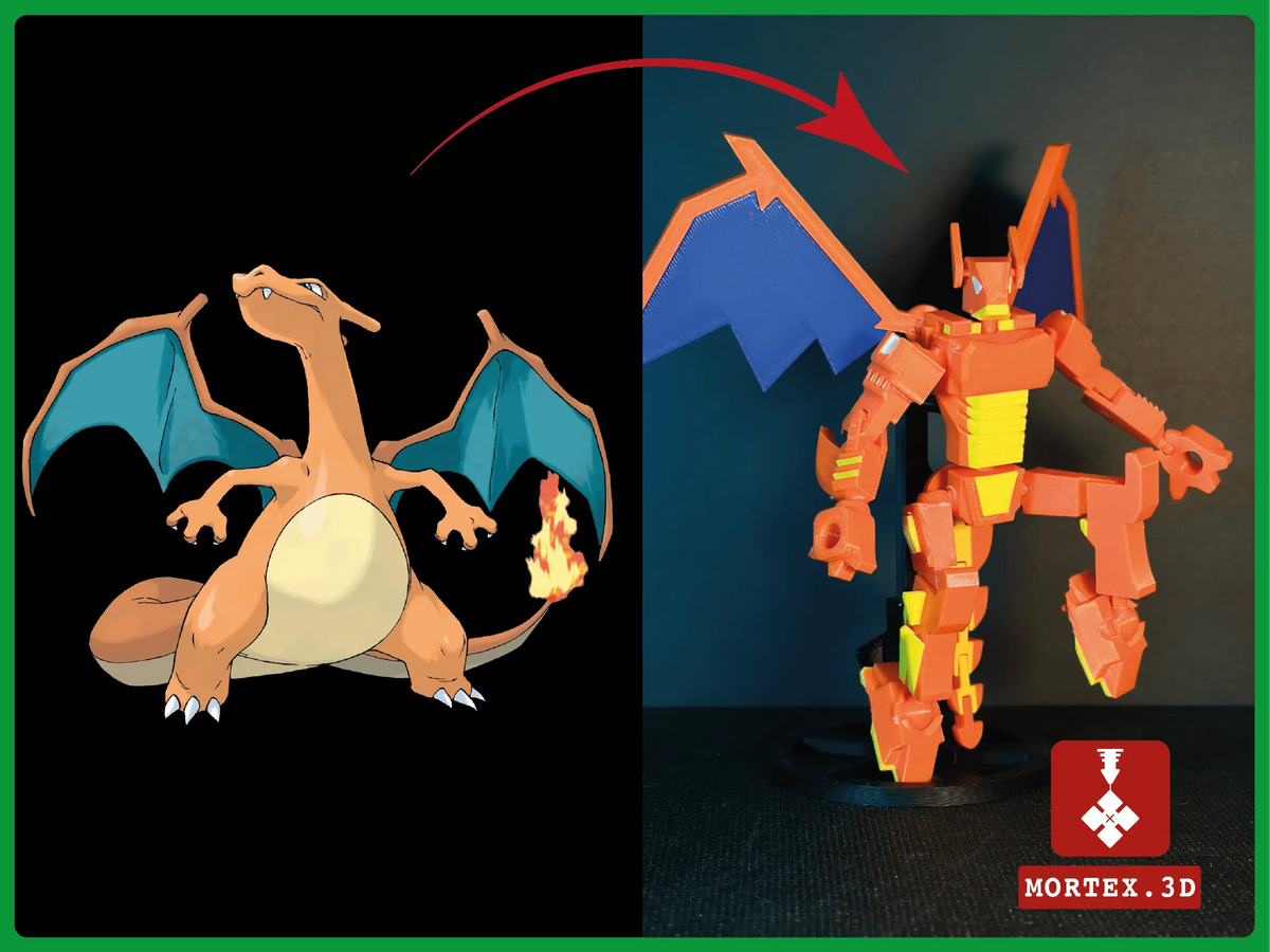 Charizard Gundam Articulé - Figurine Print