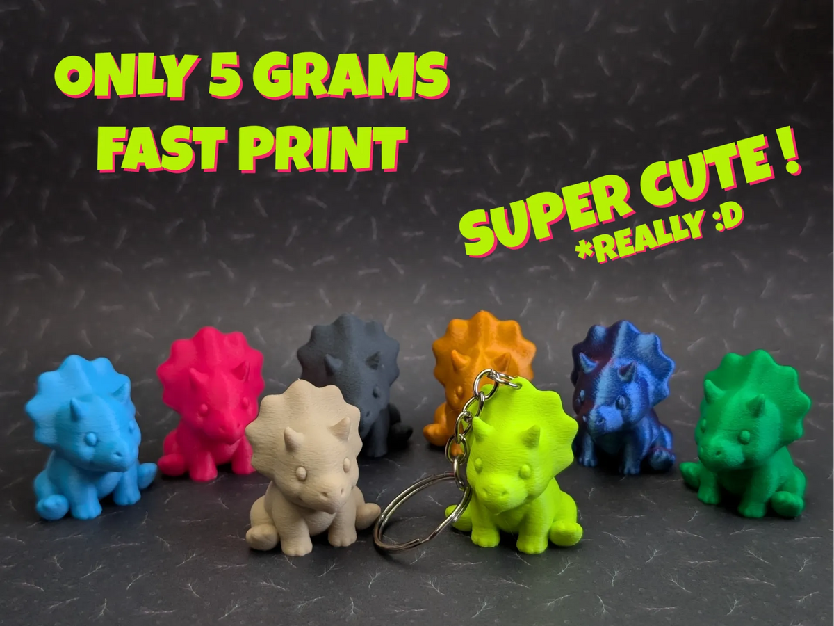 Adorable Mini Tricératops + Porte-clés - Figurine Print