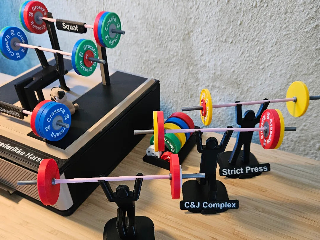 Affichage/Diorama de records personnels d'haltérophilie et de CrossFit - Music Print