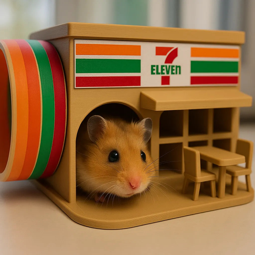 Maison de cachette pour hamster (mini supérette) - Pet Print