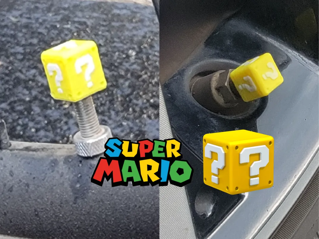 Super Mario : Bouchons de valve Bloc Mystère - Auto Print
