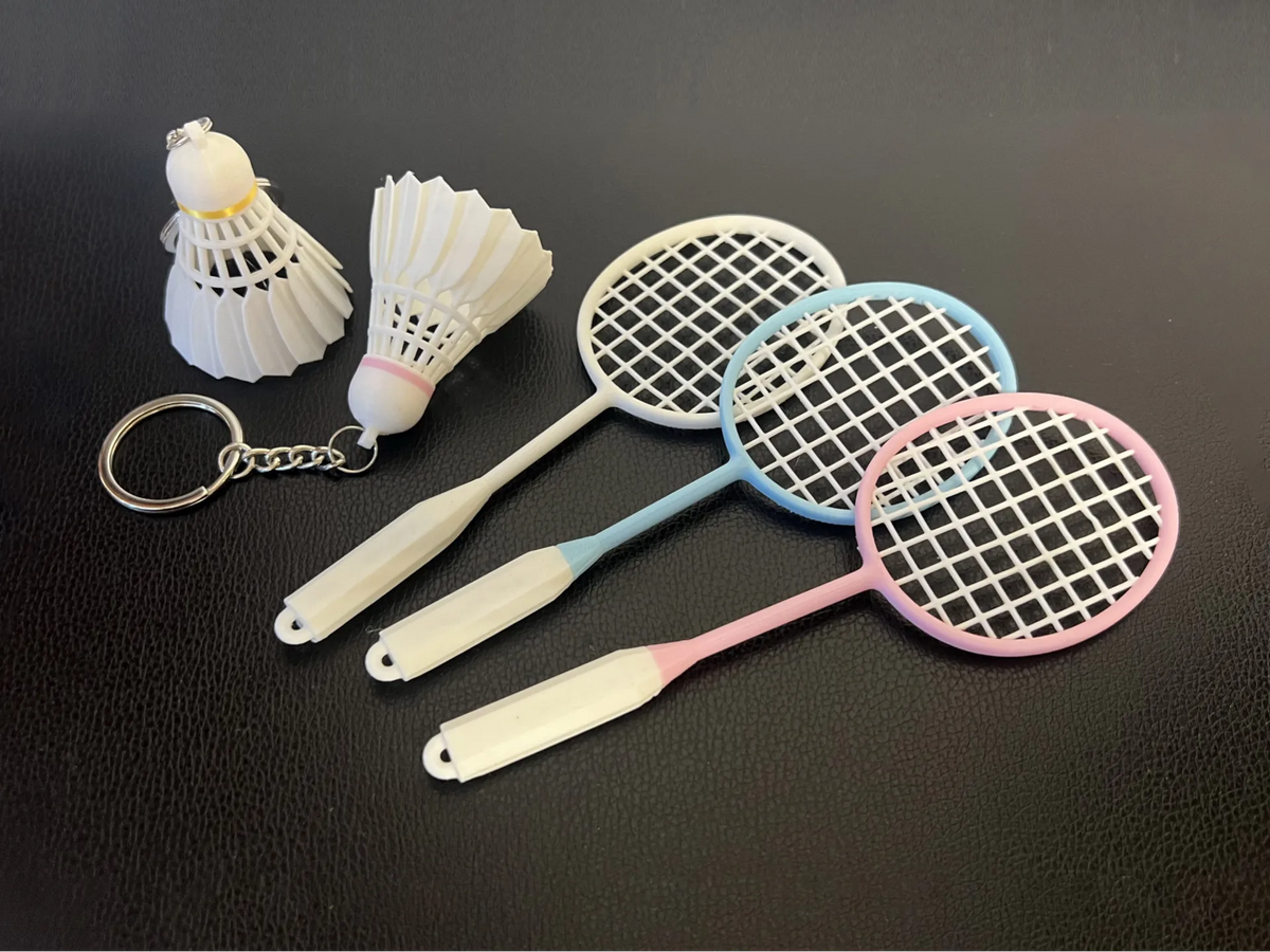 Porte-clés raquette de badminton - Sport Print