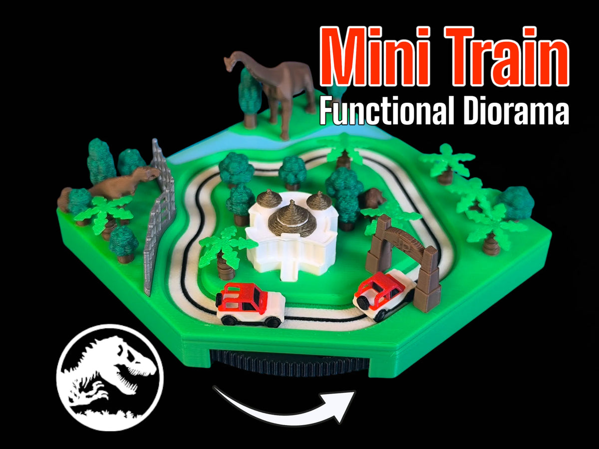 Diorama fonctionnel Jurassic Park (Mini Train) - Geek Print