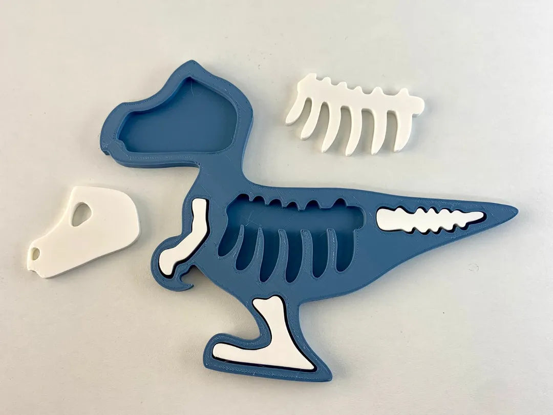 Puzzle d'os de T-rex Tyrannosaurus rex - Maquette Print