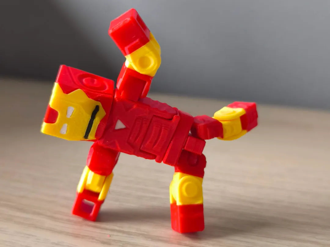 Iron Man - Figurine Articulée Style Minecraft - Figurine Print