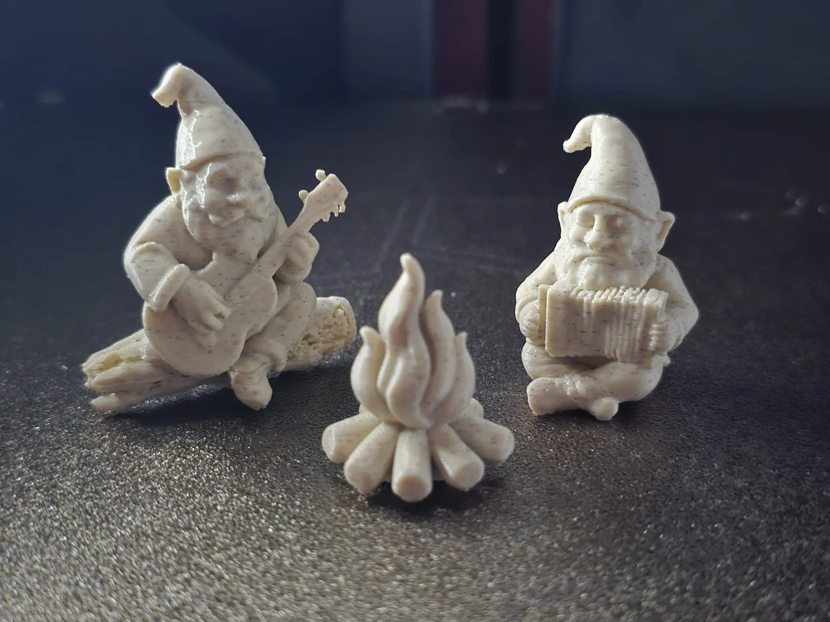 Gnomes avec instruments et feu de camp (seulement 15g) - Outdoor Print