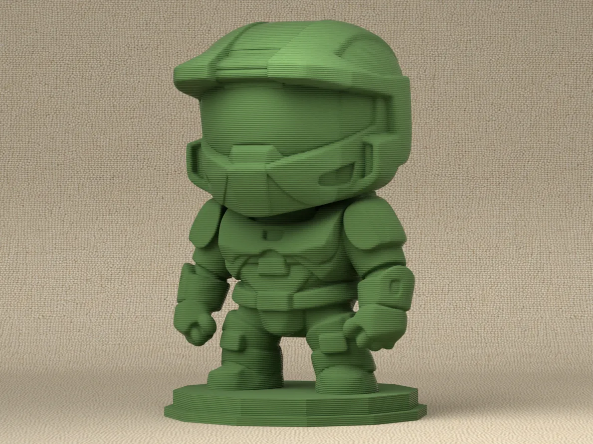 Le Chef Maître inspiré de Halo, figurine chibi - Geek Print