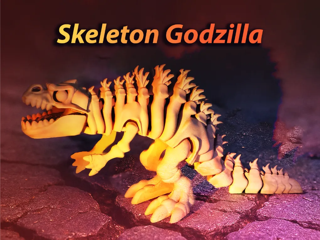 Godzilla Squelette Articulé - Figurine Print