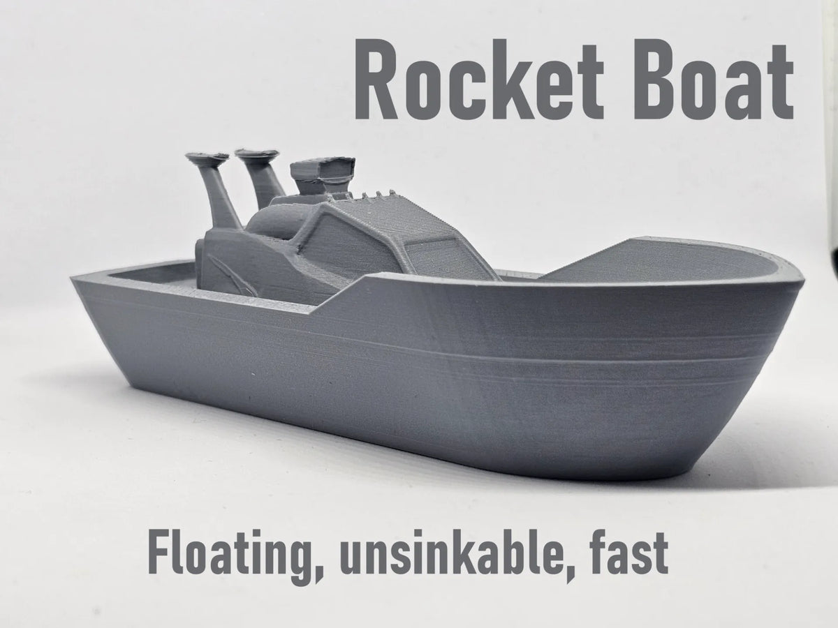 Bateau-fusée (flottant, insubmersible, rapide) - Maquette Print