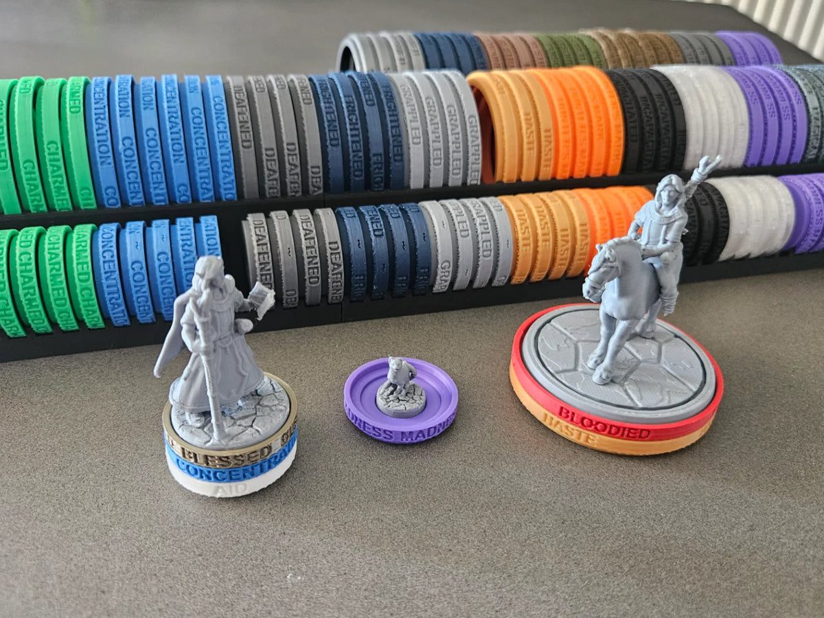 DnD Anneaux de Condition Empilables et Suiveurs de Monstres - Geek Print