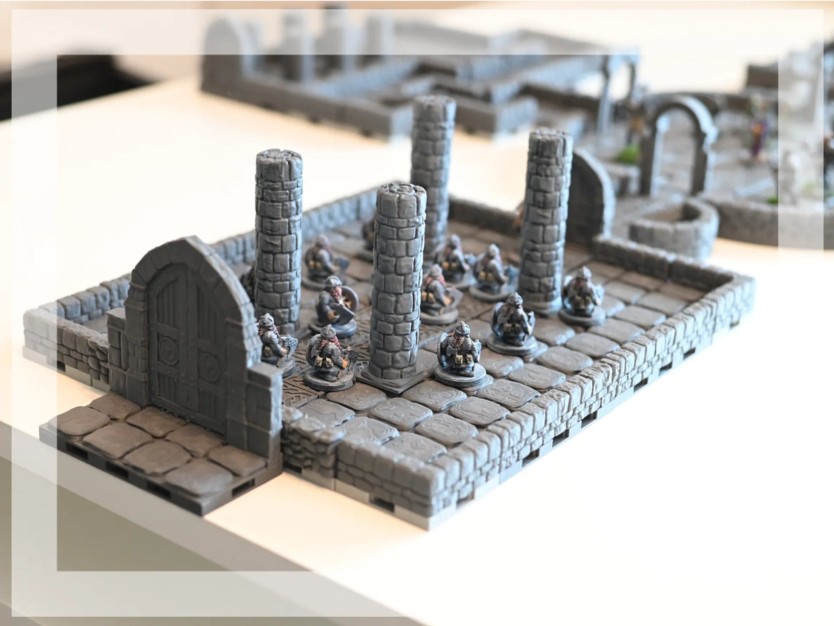 Bases de donjon OpenForge 2.0 avec mur bas - Jeux Print