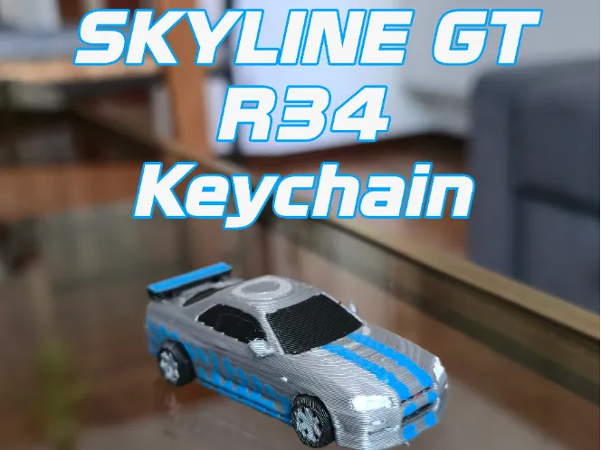 Porte-clés Nissan Skyline GT R34 (roues fonctionnelles) - Auto Print