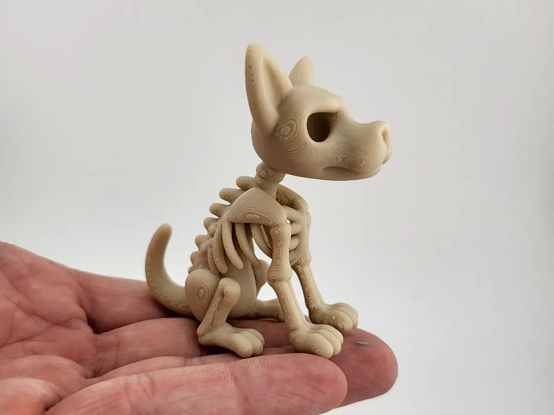 Figurine de squelette de chien stylisé assis - Figurine Print