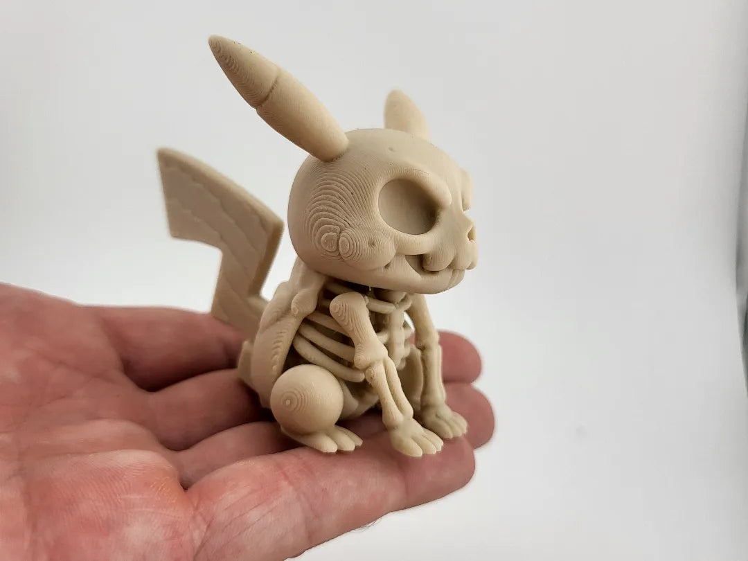 Figurine stylisée de squelette de Pikachu Pokémon - Figurine Print