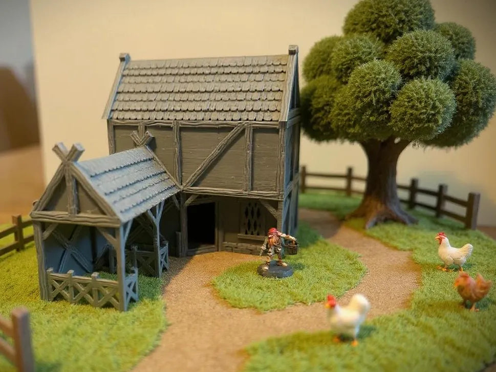 Ferme avec Écuries – Terrain de Fantaisie JdR - Jeux Print