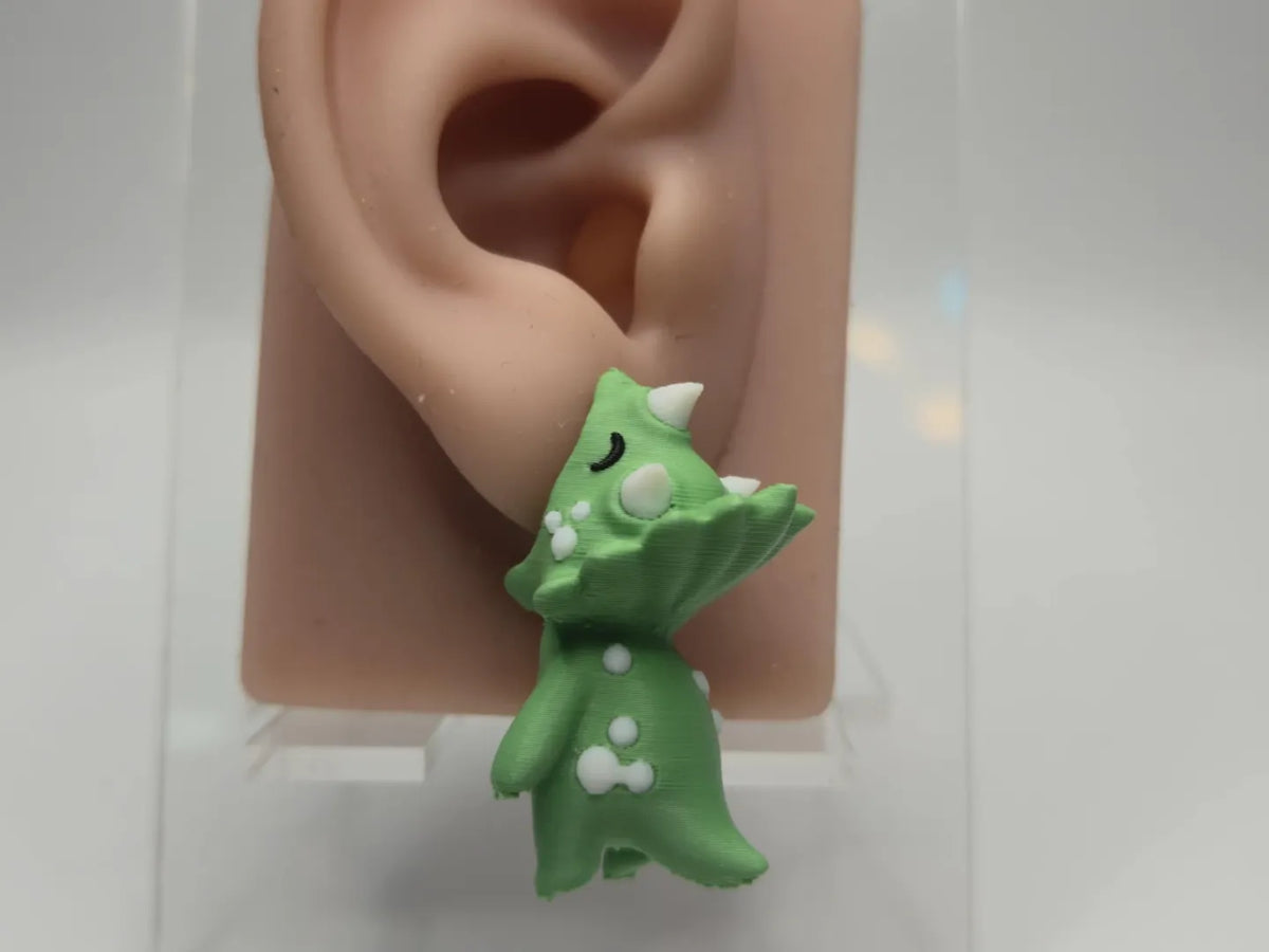 Boucles d'oreilles Triceratops Dino Croqueur - Maquette Print