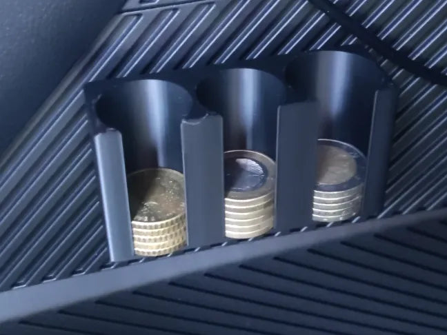 Support de pièces en euro pour la voiture pour 0,50 €, 1 € et 2 € - Auto Print