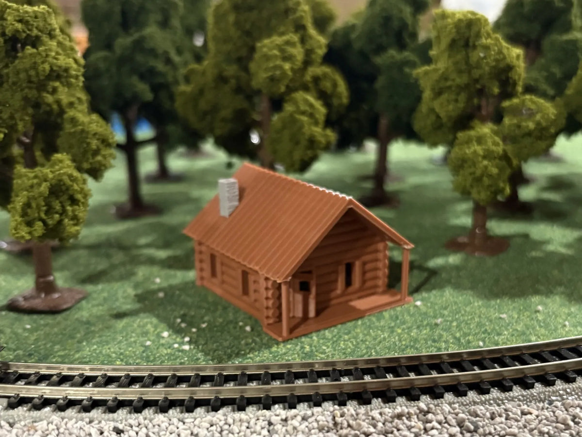 Cabane en rondins à l'échelle N/HO - Maquette Print