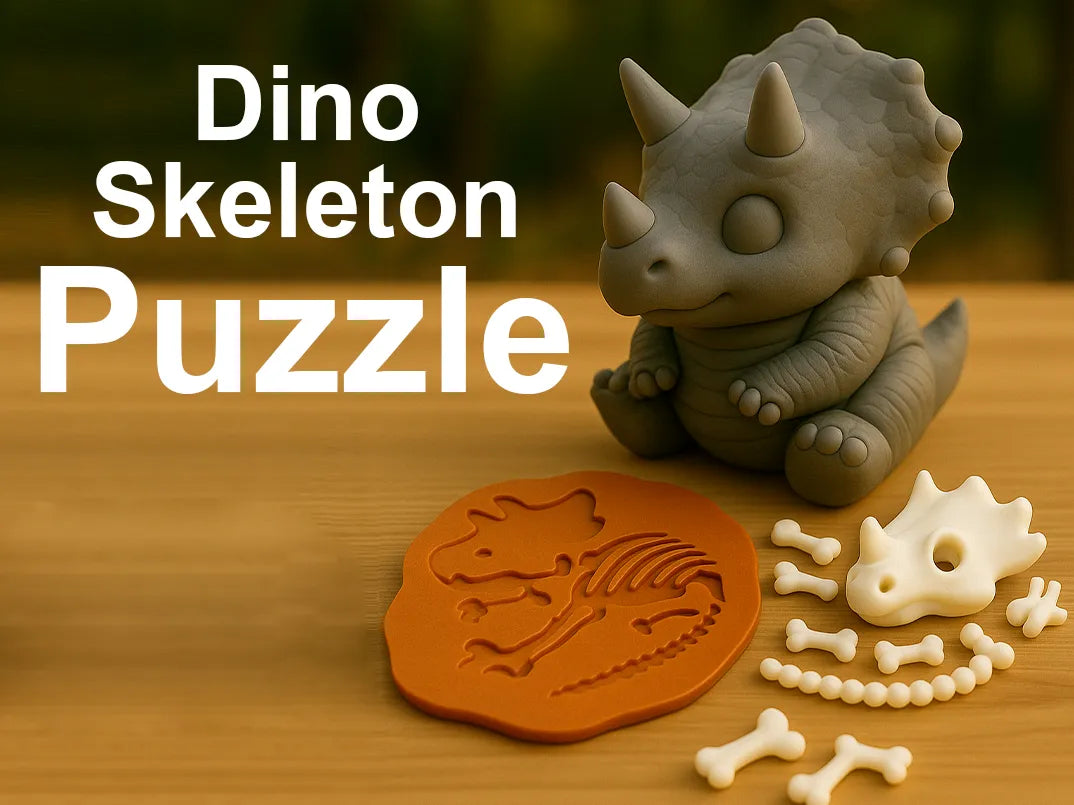 Jeu de Puzzle Os de Dino - Maquette Print