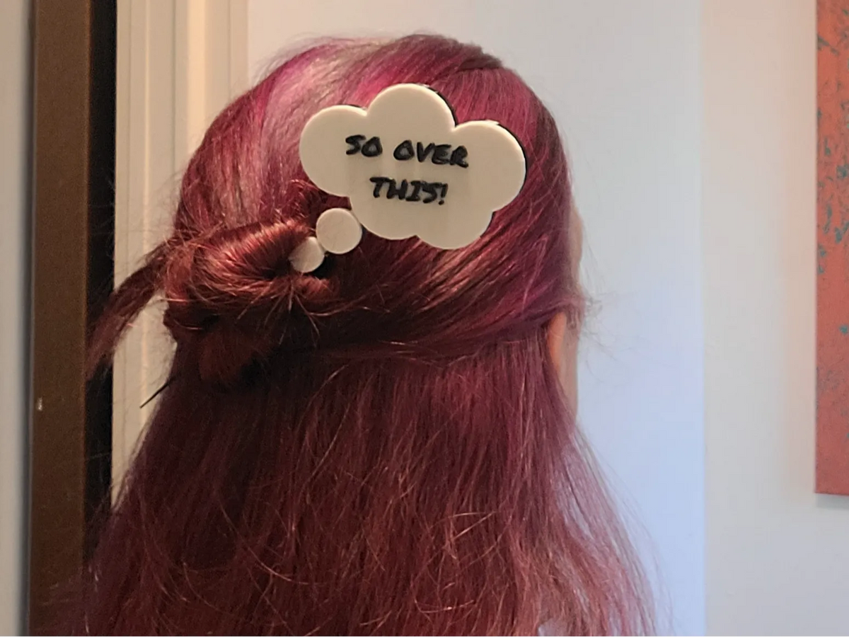 Pique à cheveux Bulle de pensée - Bijoux Print