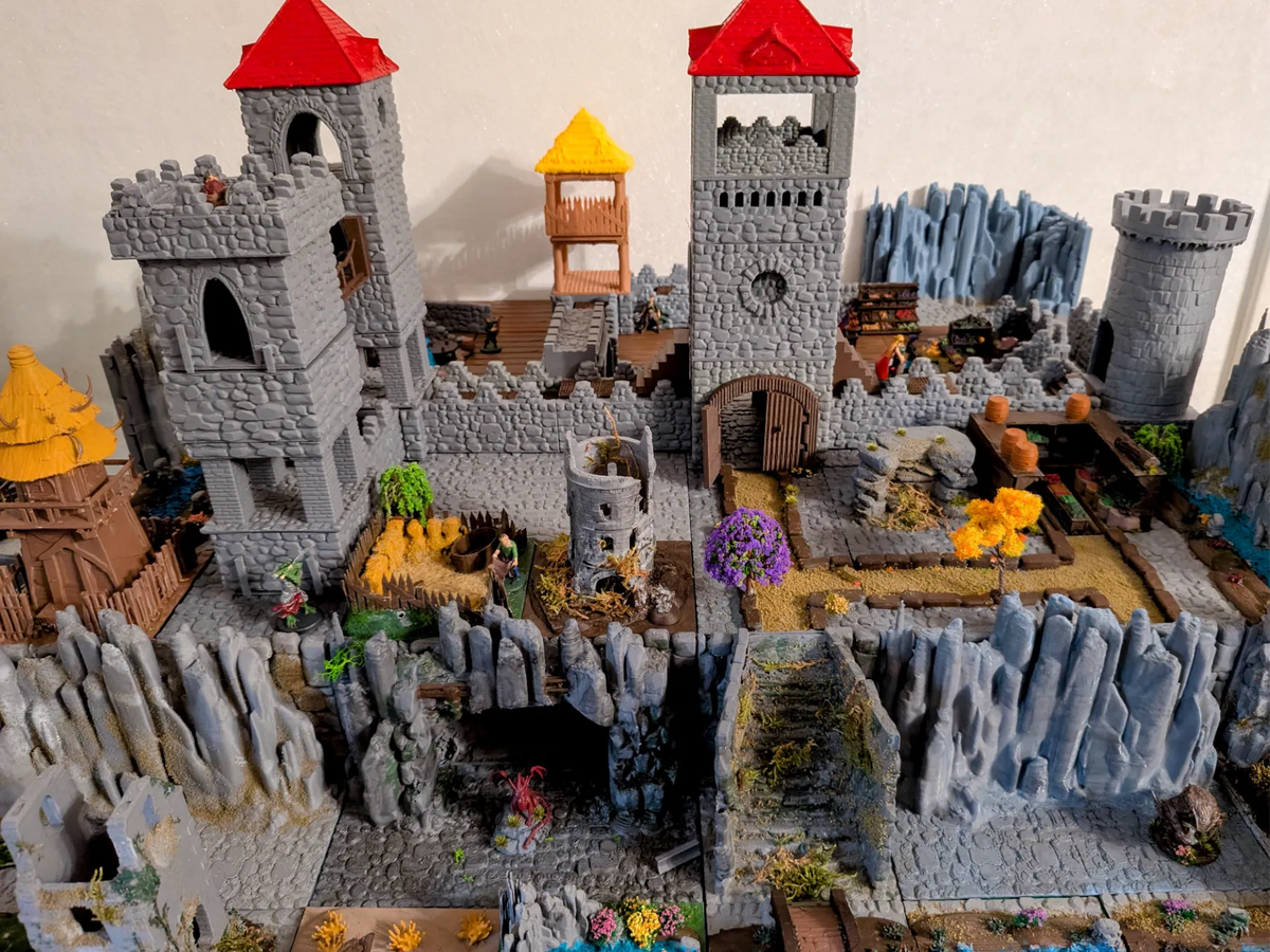 Ensemble de construction château et murs - Maquette Print
