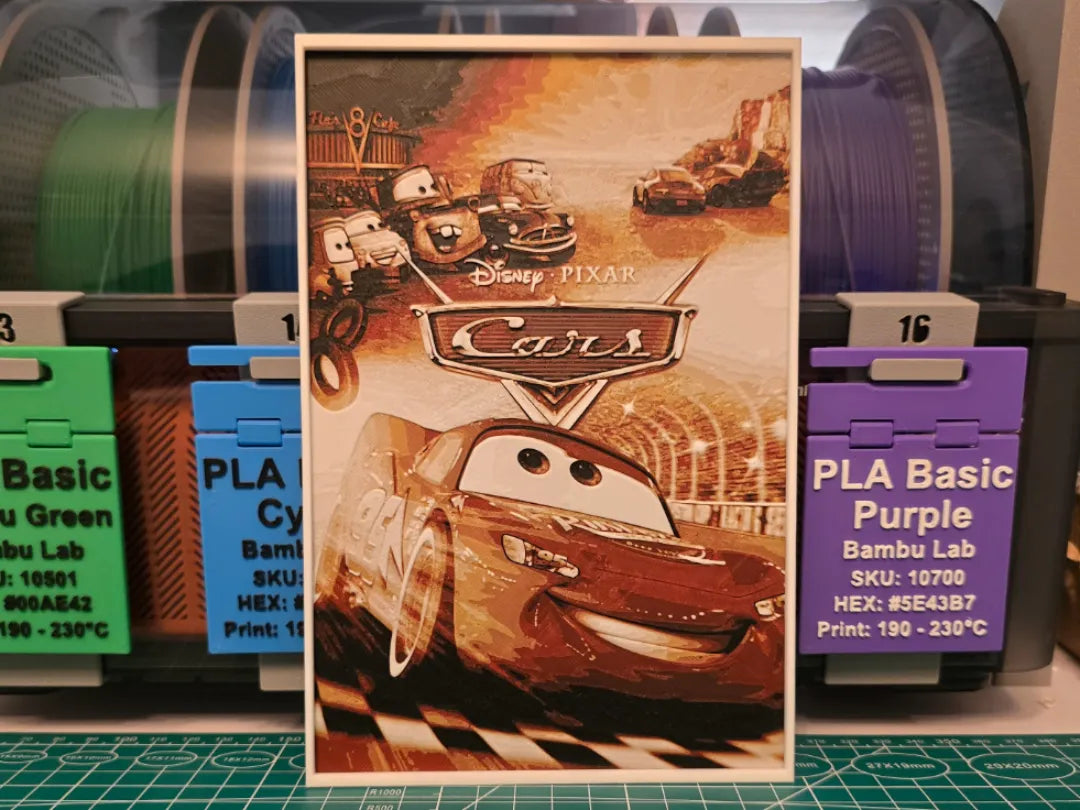 Affiche du film Cars - Art Hueforge - Auto Print