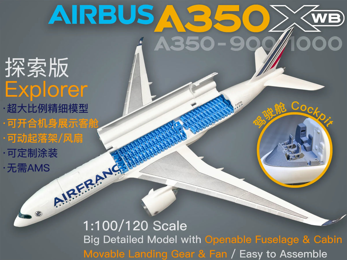 Modèle Airbus A350 — Édition Explorateur - Maquette Print