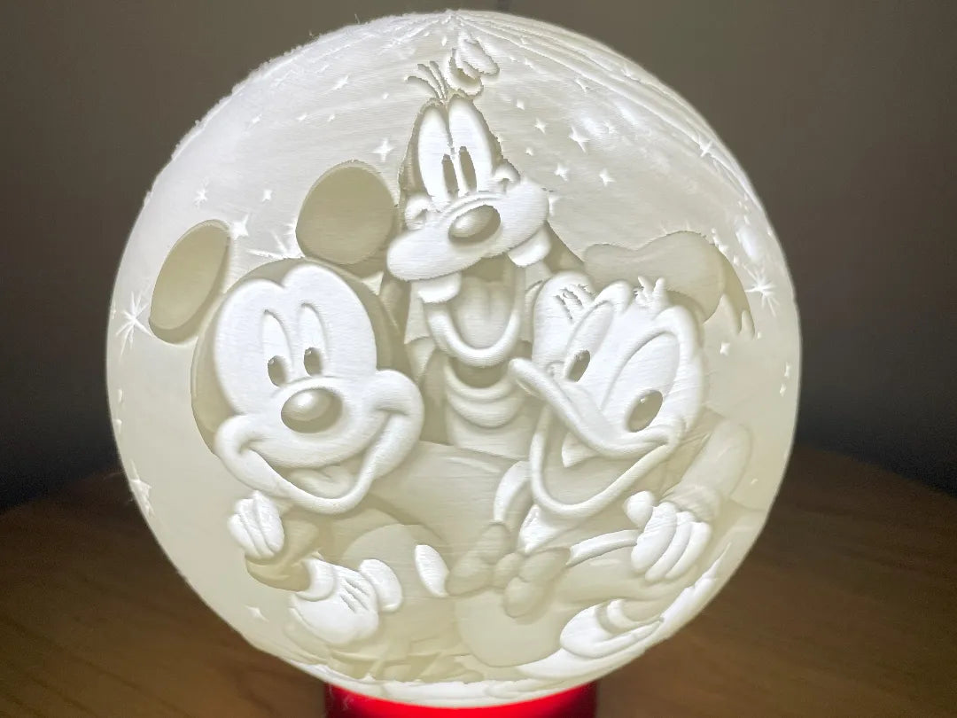 Lampe Lithophane Mickey Mouse (Insert MH001LED) - Lumière Print