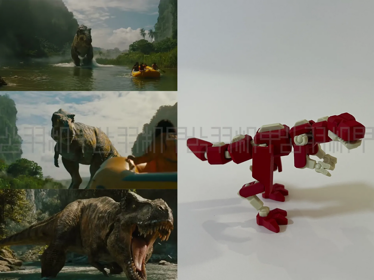 Quatrième série des dinosaures mecha — Tyrannosaure mecha - Figurine Print