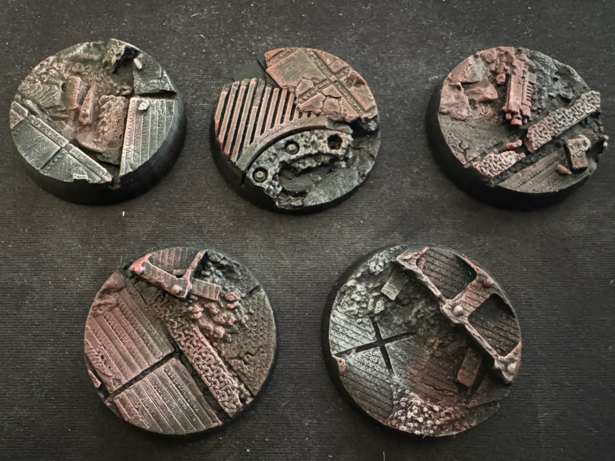 Socle de 40 mm pour figurines avec éléments de terrain - Maquette Print