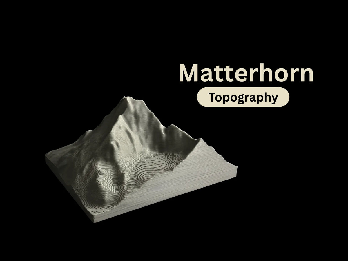 Topographie du Cervin miniature 3D - Art Print