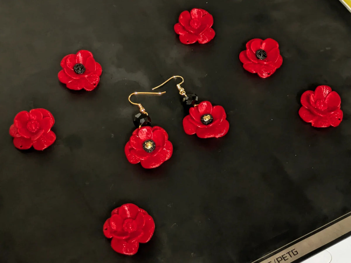 Boucles d'oreilles Coquelicot - Bijoux Print