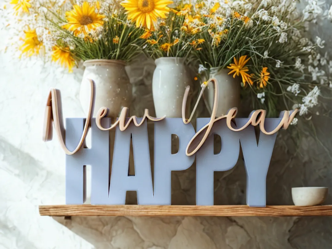 Inscription Bonne Année - Fêtes Print