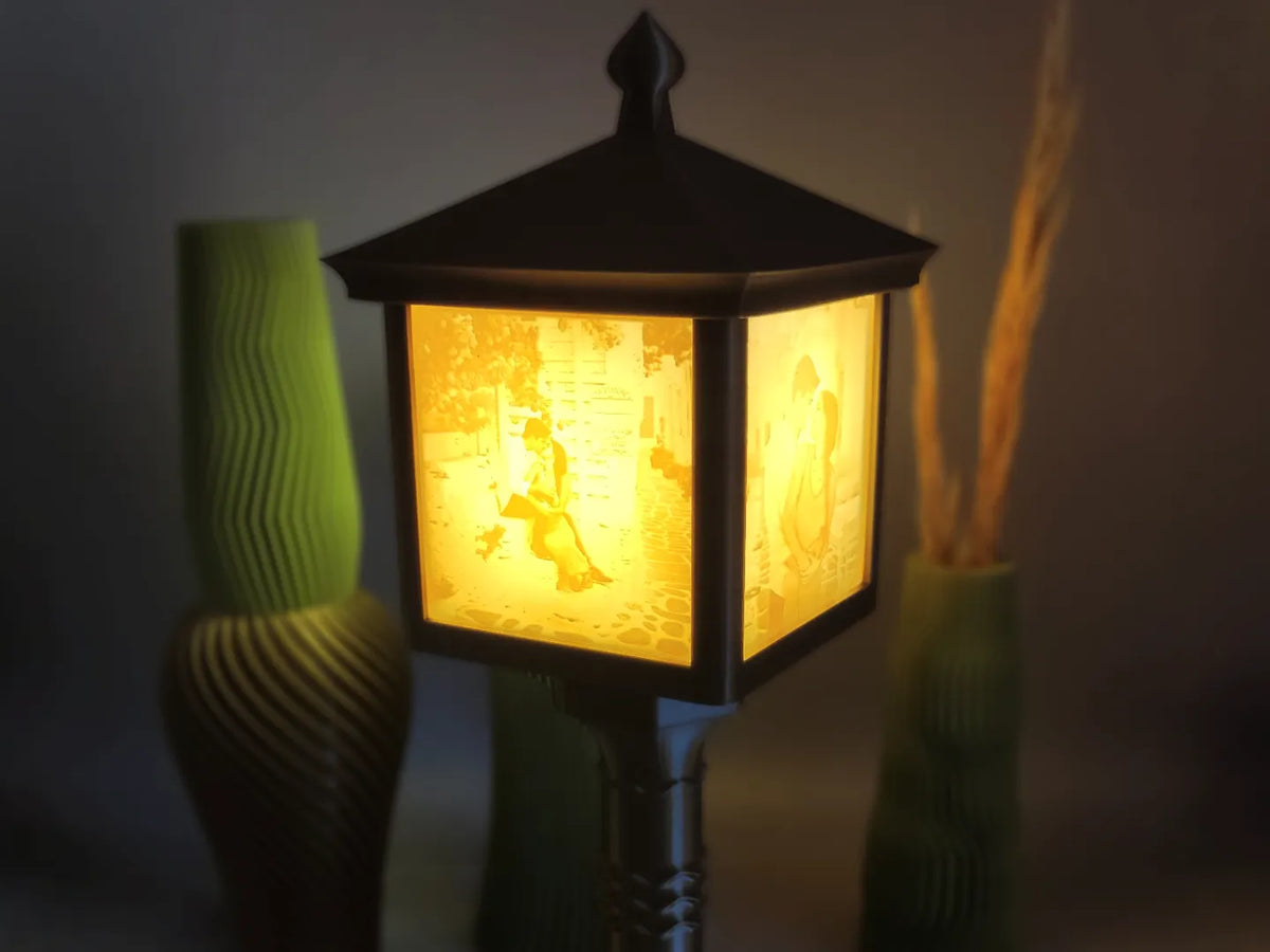 Lithophanie de lampadaire de style vintage - Lumière Print
