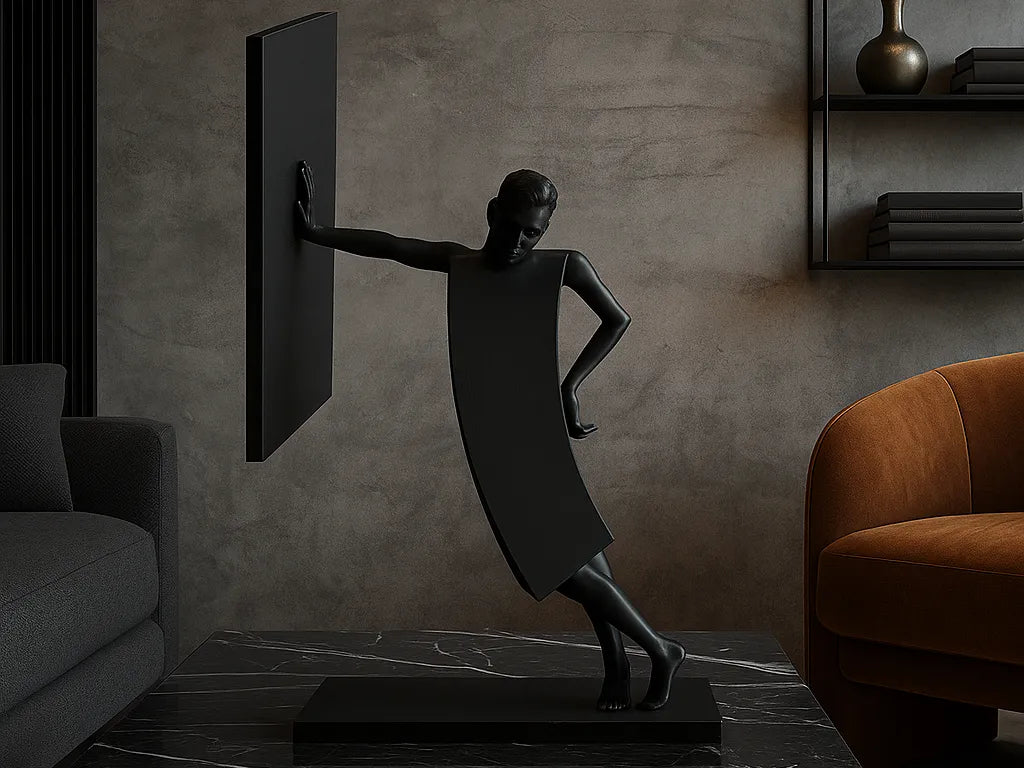 Sculpture d'équilibre encadrée — Décor Abstrait Moderne - Art Print