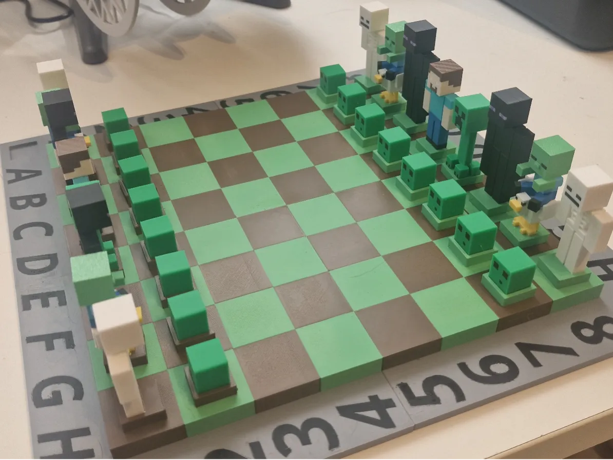 Jeu d'échecs Minecraft (magnétique) - Geek Print