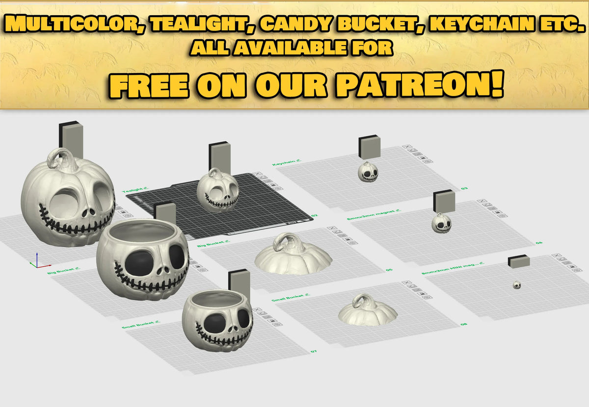Citrouille Skellington d'Halloween 2025 - SEREV3d - Fêtes Print