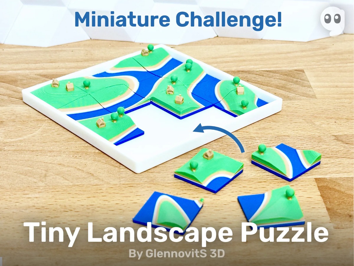 Petit puzzle de paysage (casse-tête de carte de terrain) - Jeux Print