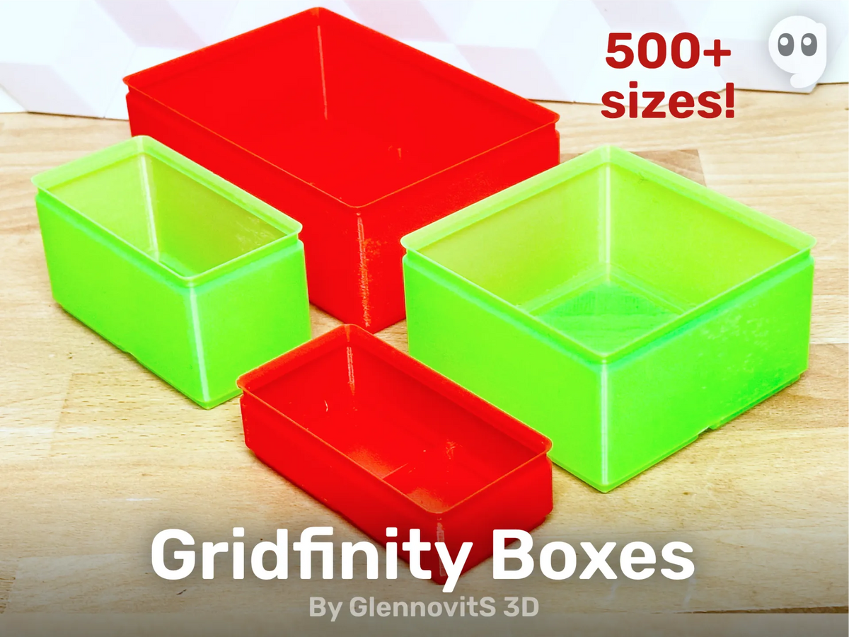 Boîte Gridfinity (Légère et rapide, moins de filament !) - Cadeau Print