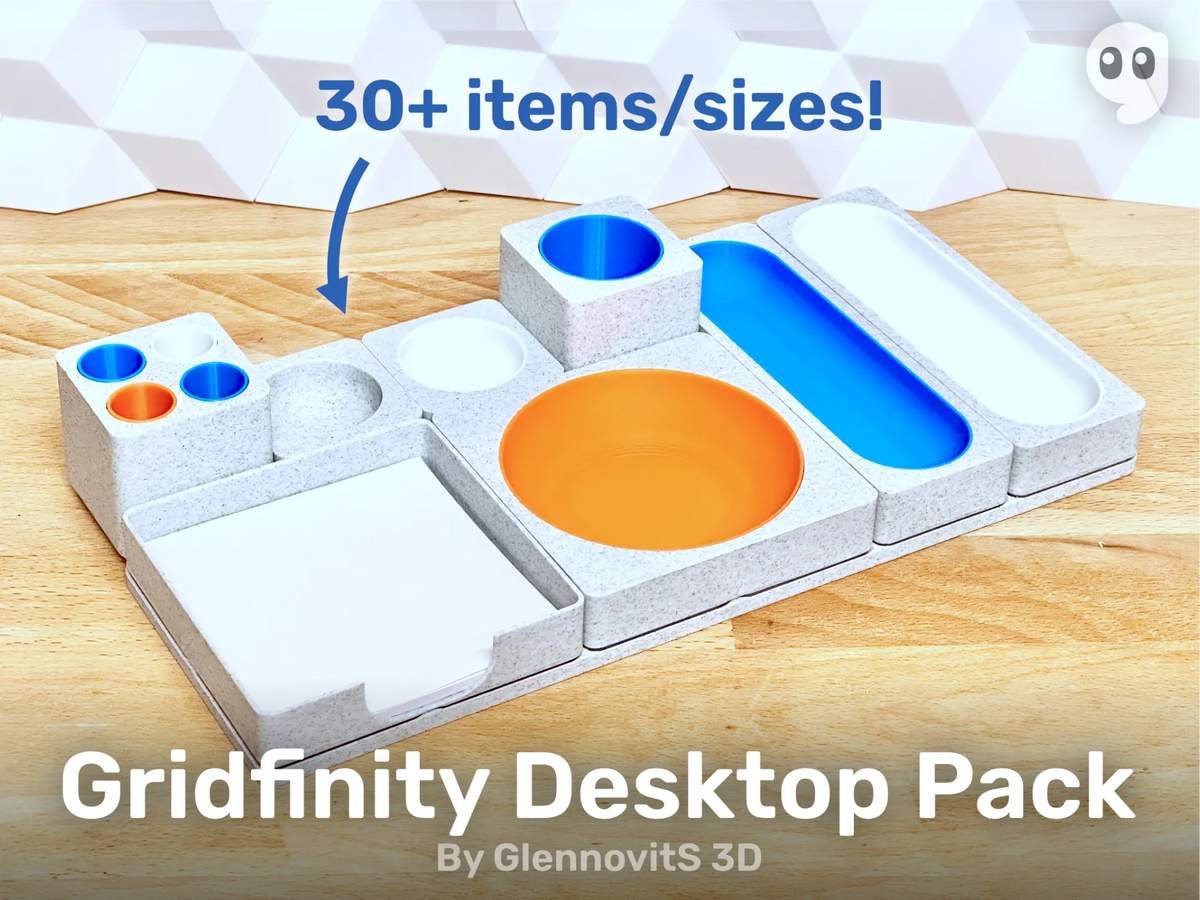 Kit de démarrage d'organisateur Gridfinity Desktop Pack - Cadeau Print
