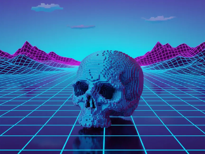 Crâne 8 bits - Geek Print