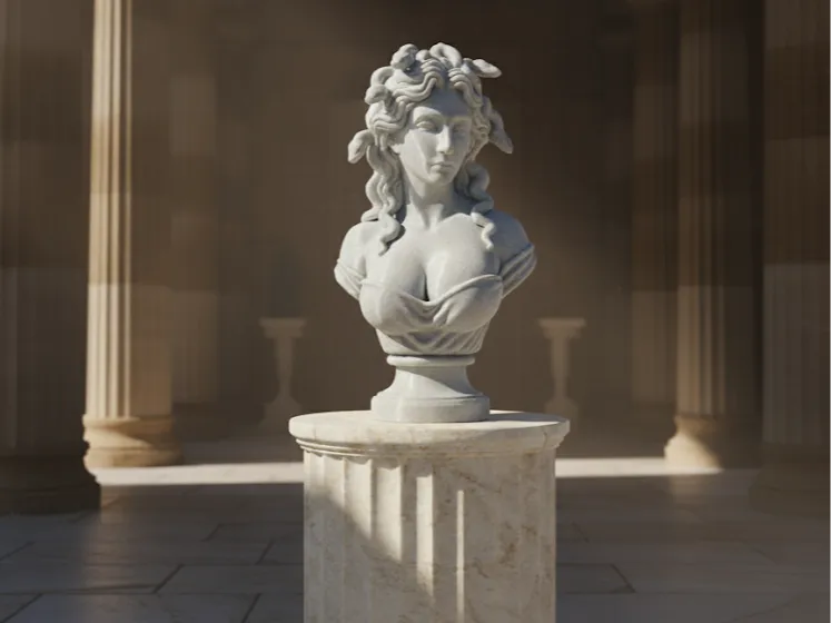 Medusa Bust – Mythology - Buste de Méduse - Art Print