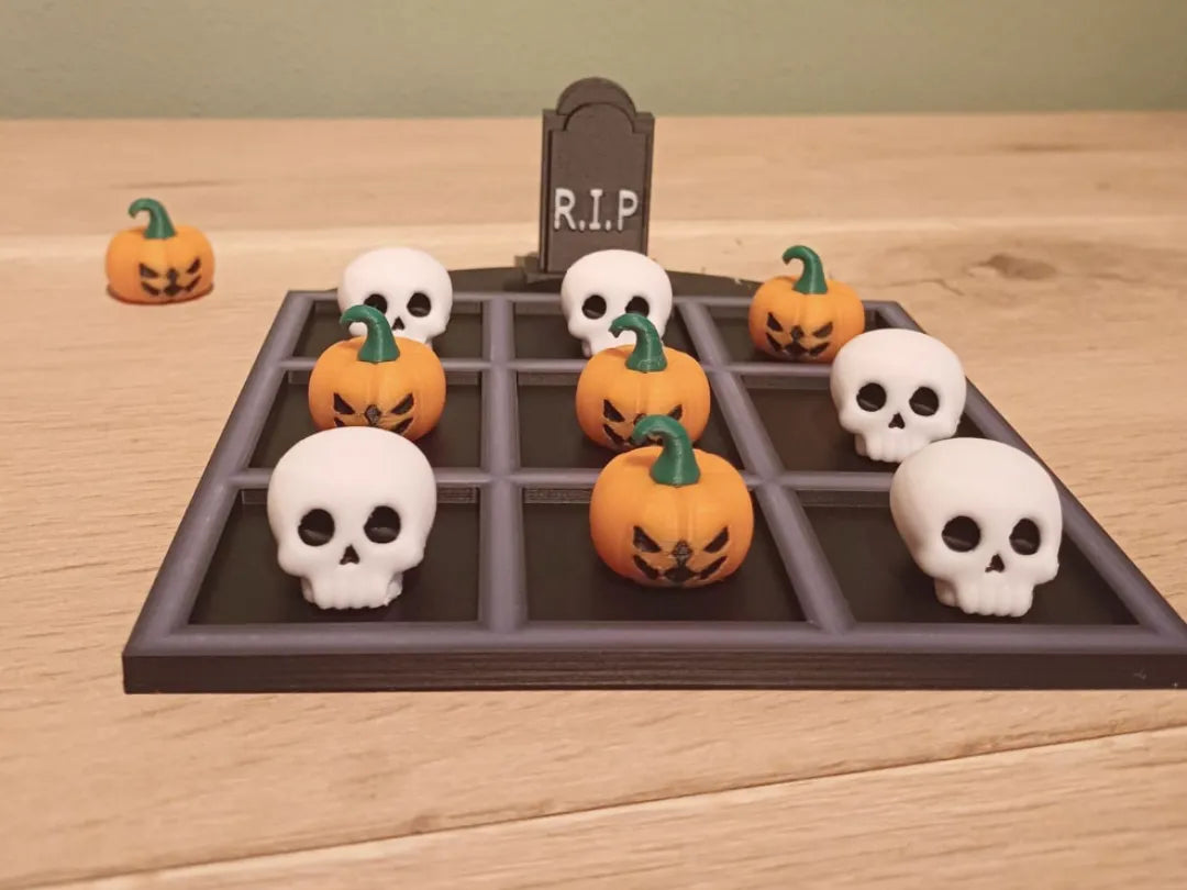 Morpion effrayant : Édition Citrouilles contre Crânes - Jeux Print