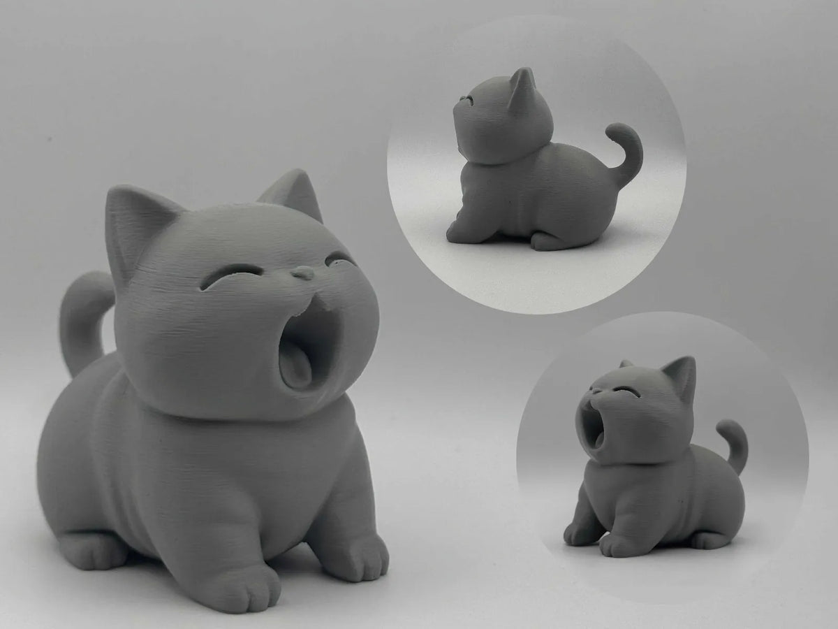 Chat bâilleur – Figurine Chibi Potelée - Figurine Print